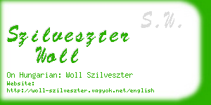 szilveszter woll business card